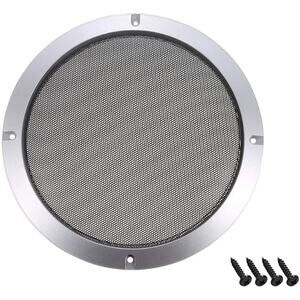 2pcs 8" Speaker Grill Mesh Circle Woofer Guard. Cover Accessories, Silver